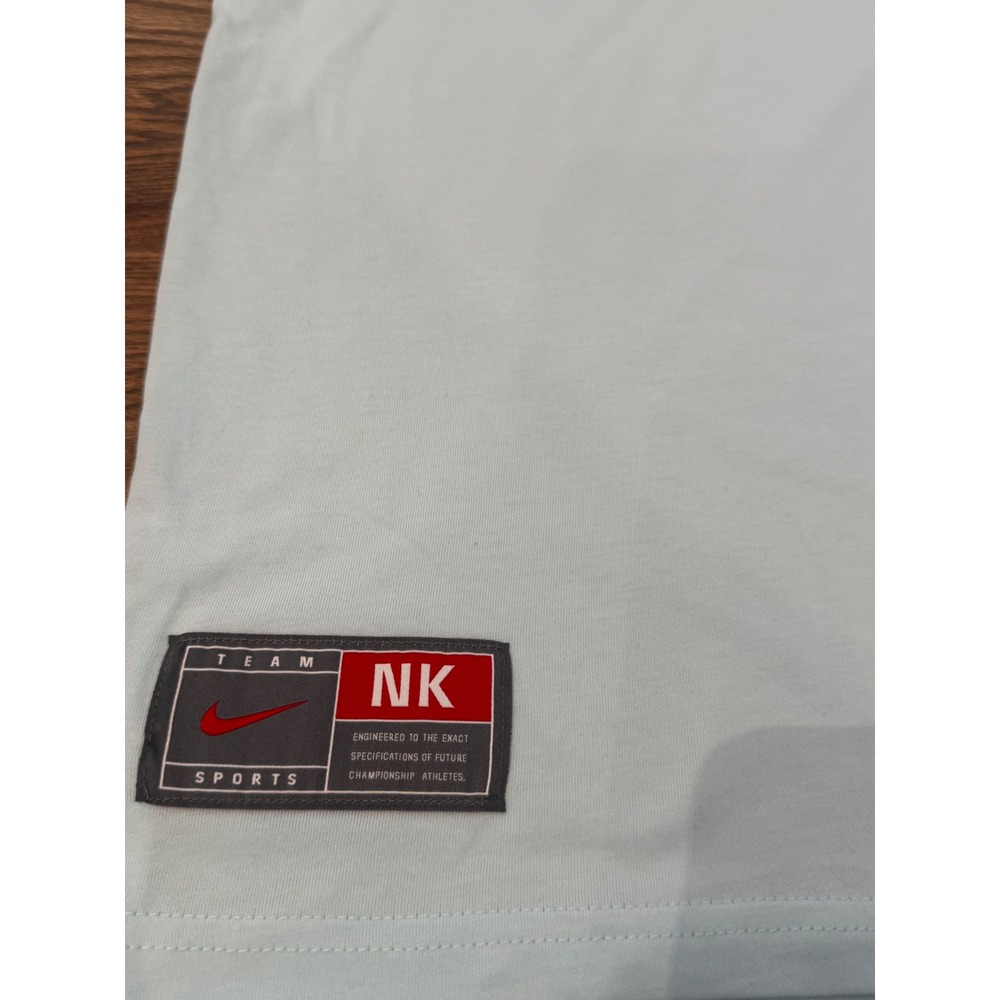 Nike Future Champs Light Blue Graphic T-Shirt Mens Short Sleeve Crewneck Tee - Picture 10 of 10